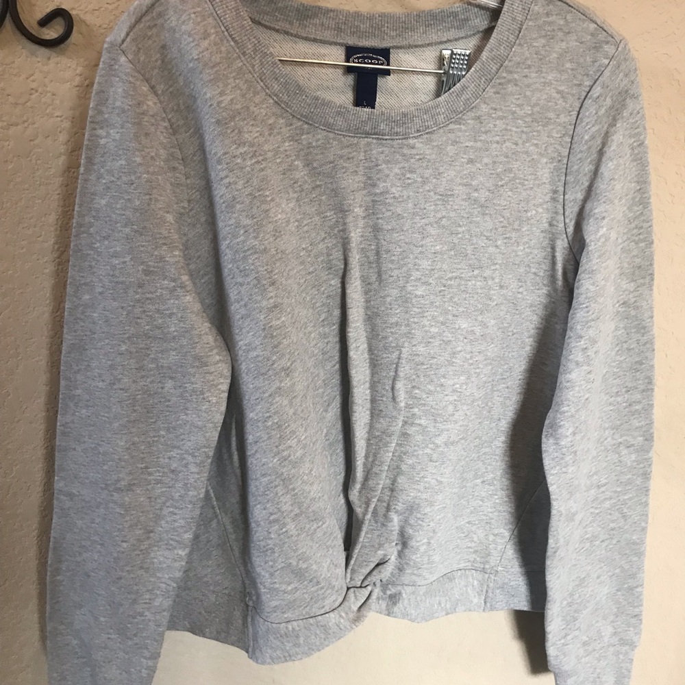 Scoop brand. Cotton sweatshirt, size 12-14, grey, preloved